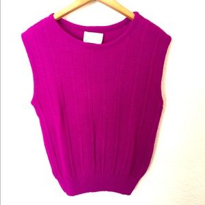 Vintage Fuchsia Pendleton Sweater Vest womens sz M